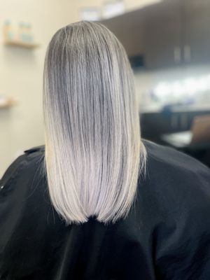 Platinum balayage (super sleek)