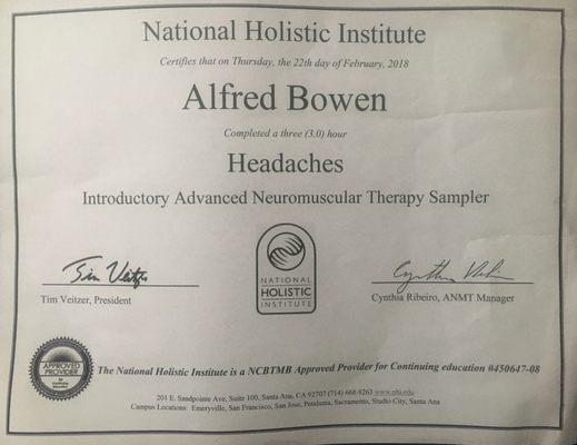 4 hours. Advanced Neuromuscular Therapy for Headache