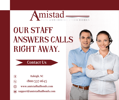 Our staff answers calls right away, providing every client with friendly and attentive bail bond services. Visit our website https://www.ami