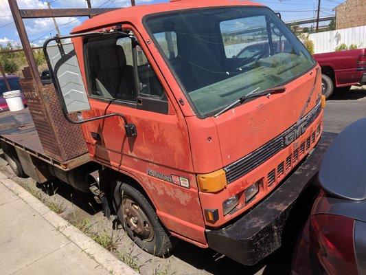 broke down trucks, cars, forklifts street parked illegally at all times