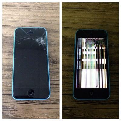 iPhone 5c LCD replacement. Done in minutes. Contact us today!