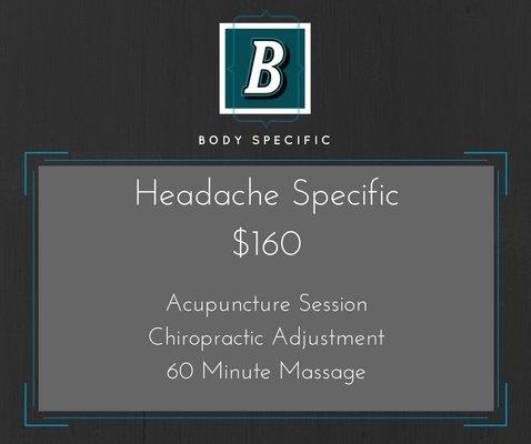 Headache Specific-- One of many packages available!