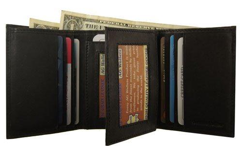 Cowhide genuine leather tri-fold wallet, a great buy