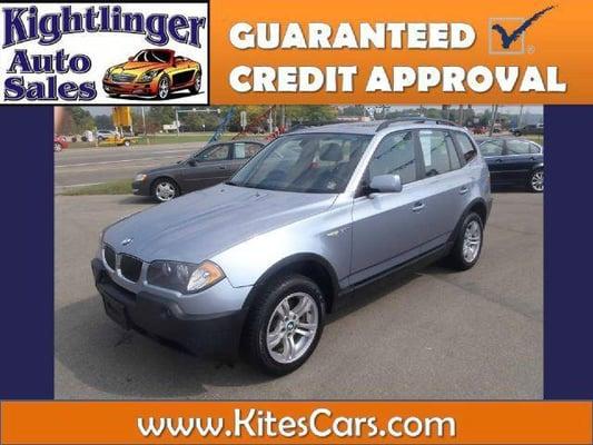 Kightlinger Auto Sales can provide GUARANTEED CREDIT APPOVAL an all makes and models. We also service them !