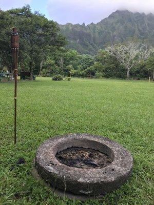 Each site has a fire pit and two picnic tables