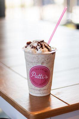 Next time you're in, order a Royal PB Cup Twisted Patti -- blended vanilla ice cream & peanut butter cups topped with whipped cream!