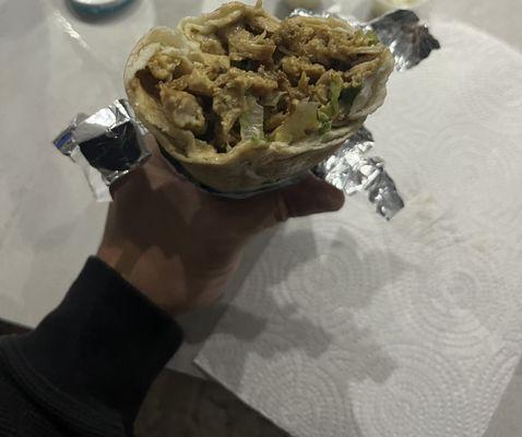 Chicken shawarma wrap