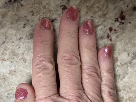 Thumb needs a tip, other nails uneven