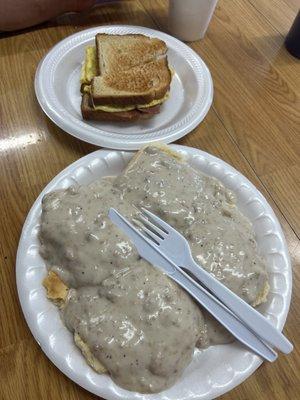 Biscuits + Gravy  Country Ham Sandwich