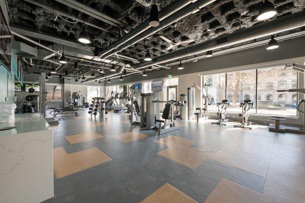 Fitness room with equipment