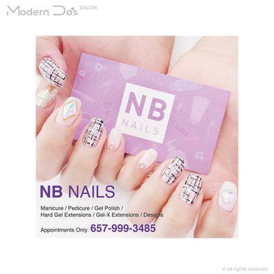 [NB Nails] private nail studios serving manicure, pedicure, gel polish, nail designs. (Appointment only. Call: 657-999-3485)