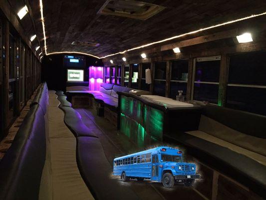 "Bear", the beautiful Colorado style limo party bus.