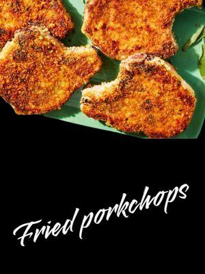 Fried crispy pork chops