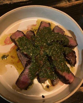 skirt steak w. chimichurri sauce