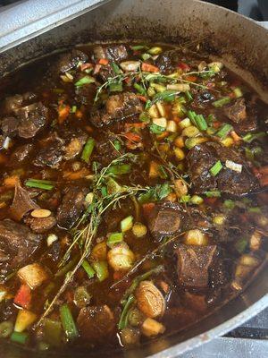 Stewed oxtail