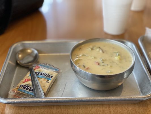 Broccoli cheddar soup!