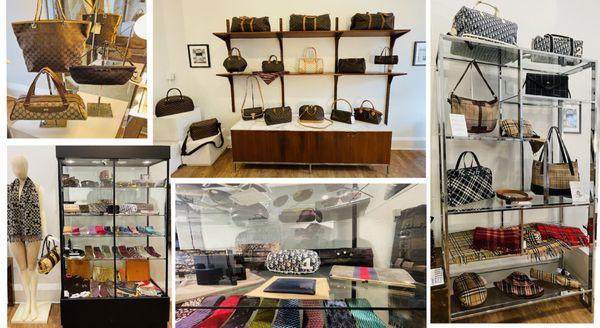 Incredible selection of luxury leather handbags, scarves, luggage, and other accessories.  All items are authenticated.