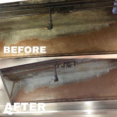 One of our recent cleanings before and after shots!