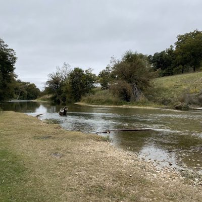 Upstream view, Oct 2019, low water level