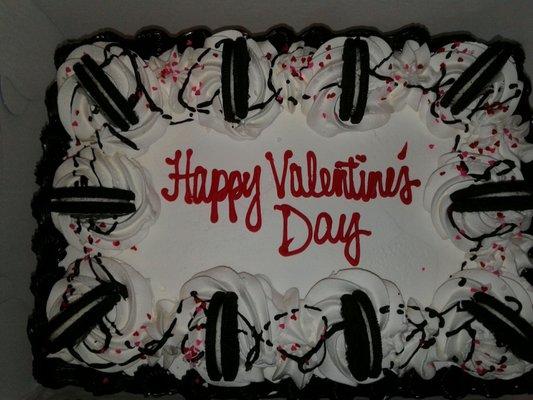 HappY Valentines Day Oreo ice cream cake the Bomb.com