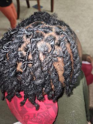 Loc styled and retwist