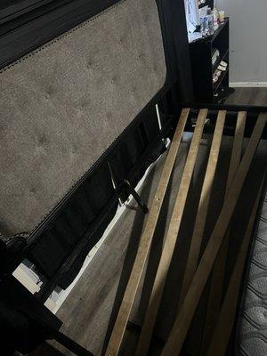 Broken bed frame