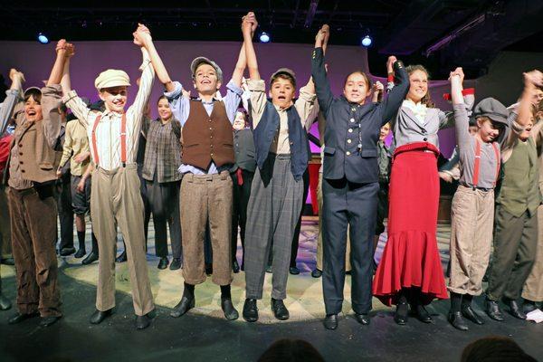 Curtain call from RMTK's June 2019 production of "Newsies".