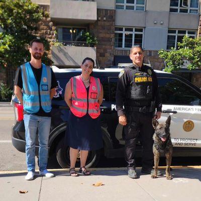 Meeting the San Diego Police Department K9 officers.