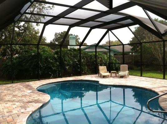 We just completed this beautiful pool enclosure... home of the Clegg family.