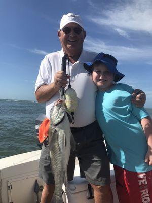 Surprise Black Drum caught by Ken and his grandson at Captiva Island.