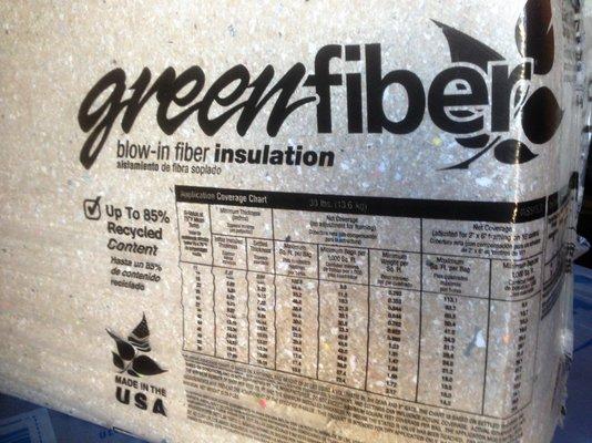 Green Fiber Cellulose Blown in Insulation