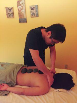 Hot stone massage