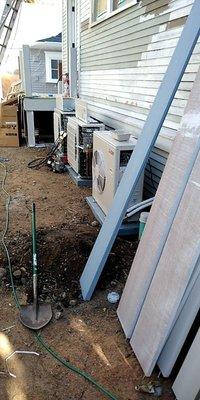 3 ductless heat pump condensing units