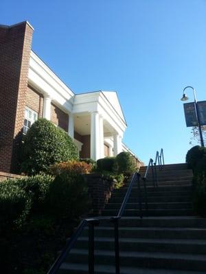 The Middle School building has two floors, both accessible from the outside.