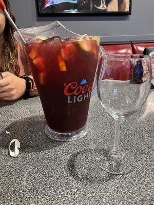 large pitcher of sangria