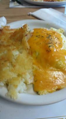 Polish omelet with greasy potatoes