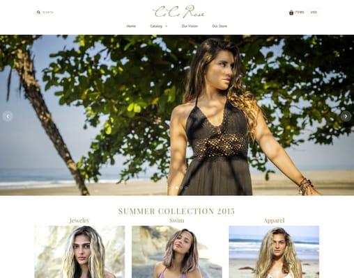 Ecommerce website design and development for Coco Rose in Encinitas California