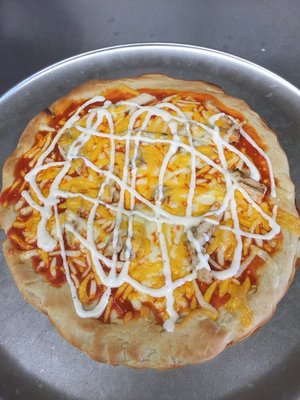 Our Buffalo Chicken Pizza 8 cut $8.99