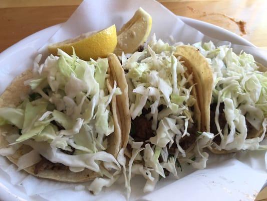 Tacos with carne asada