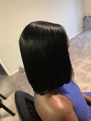 Sew-in Bob Hairstyle.