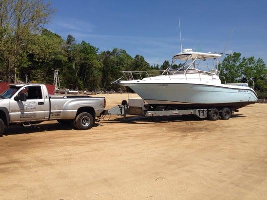 We haul, launch, block boats. Slips available starting at $50/ft