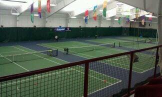 Inside tennis courts