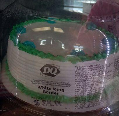 2022 Nov. $24.99 for ice cream cake