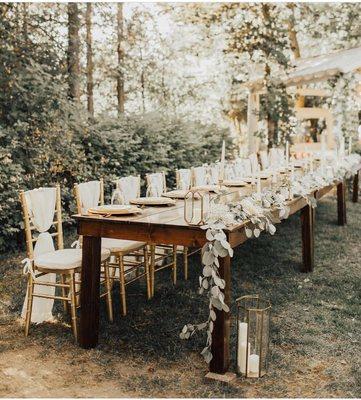 Fine furniture Farm Tables, Chiavari Chairs