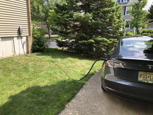 My new Tesla wall charger, expertly - and quickly -installed by Anderson Electric at a fair price.