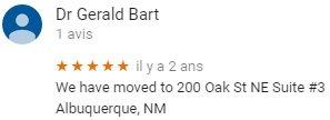 Dr. Bart giving himself 5 stars on Google