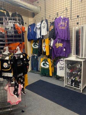 Clothing and memorabilia