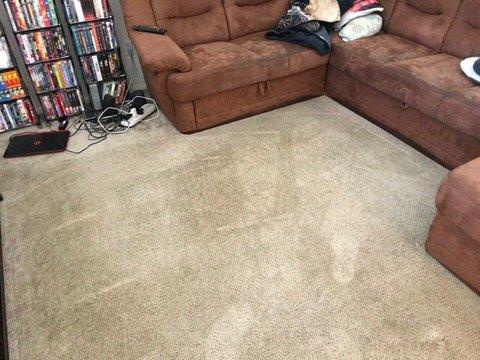 Result of Maverick Chemdry carpet cleaning. We take pride of our service and results disputes our pricing.