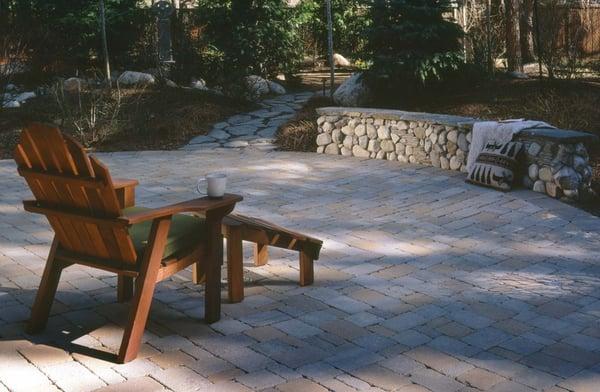 Interlock Paver Backyard Patio. We use the highest quality most affordable paving stones! Photo Courtesy of BELGARD Hardscapes