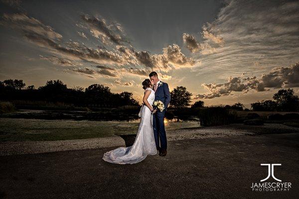 Sunset on the first day of the rest of their lives.